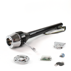 Roadster Column Black FLR MNT 2.5" Drop 6 Hole Push Button BL w/ RFID - Part Number: HEXCB3XXX1256PBL1