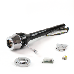 Roadster Column Black FLR MNT 2.5" Drop 6 Hole Push Button YL  - Part Number: HEXCB3XXX1256PYL0