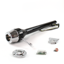 Roadster Column Black FLR MNT 2.5" Drop 6 Hole Push Button RD  - Part Number: HEXCB3XXX1256PRD0