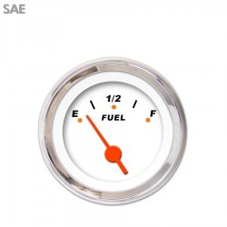 Fuel level Ga. - Mod Rod Wht, Or Vintage Nedl, Chrome Trm Rings Style Kit DIY - Part Number: GAR220ZEXKABAH
