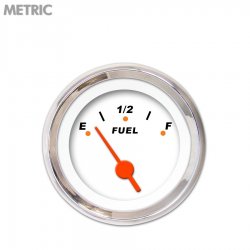Fuel level Ga. - Mod Rod Wht, Or Vintage Nedl, Chrome Trm Rings Style Kit DIY - Part Number: GAR220ZMXKABAH