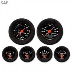 6 Ga. Set - SAE Pinstripe Black, Or Vintage Nedl, Black Trm Rings Style Kit DIY - Part Number: GAR221ZEXRACAH