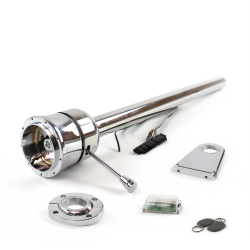 Roadster Column Stainless FLR MNT 5.5" Drop 9 Hole Push Button w/ RFID - Part Number: HEXXX1559PXX1