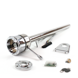 Roadster Column Stainless FLR MNT 4.5" Drop 9 Hole Push Button OR w/ RFID - Part Number: HEXXX1459POR1