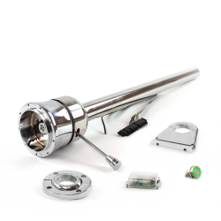 Roadster Column Stainless FLR MNT 4.5" Drop 9 Hole Push Button GN  - Part Number: HEXXX1459PGN0