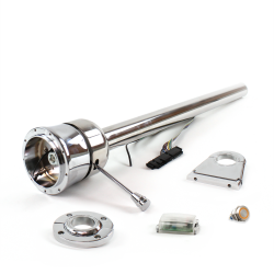 Roadster Column Stainless FLR MNT 4.5" Drop 9 Hole Push Button OR  - Part Number: HEXXX1459POR0