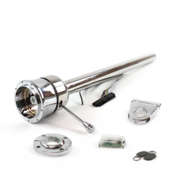 Roadster Column Stainless FLR MNT 3.5" Drop 9 Hole Push Button w/ RFID - Part Number: HEXXX1359PXX1