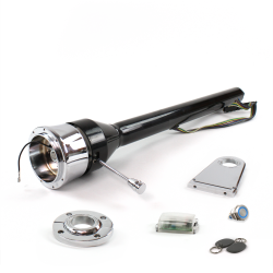 Roadster Column Black FLR MNT 5.5" Drop 9 Hole Push Button BL w/ RFID - Part Number: HEXCB3XXX1559PBL1