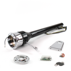 Roadster Column Black FLR MNT 5.5" Drop 9 Hole Push Button RD w/ RFID - Part Number: HEXCB3XXX1559PRD1