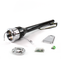 Roadster Column Black FLR MNT 5.5" Drop 9 Hole Push Button GN  - Part Number: HEXCB3XXX1559PGN0