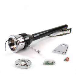 Roadster Column Black FLR MNT 5.5" Drop 9 Hole Push Button RD  - Part Number: HEXCB3XXX1559PRD0