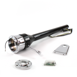 Roadster Column Black FLR MNT 5.5" Drop 9 Hole Push Button  - Part Number: HEXCB3XXX1559PXX0