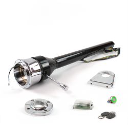 Roadster Column Black FLR MNT 4.5" Drop 9 Hole Push Button GN w/ RFID - Part Number: HEXCB3XXX1459PGN1