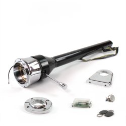 Roadster Column Black FLR MNT 4.5" Drop 9 Hole Push Button WH w/ RFID - Part Number: HEXCB3XXX1459PWH1