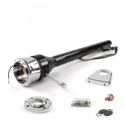 Roadster Column Black FLR MNT 4.5" Drop 9 Hole Push Button RD w/ RFID - Part Number: HEXCB3XXX1459PRD1