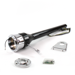 Roadster Column Black FLR MNT 4.5" Drop 9 Hole Push Button  - Part Number: HEXCB3XXX1459PXX0