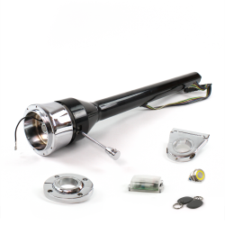 Roadster Column Black FLR MNT 3.5" Drop 9 Hole Push Button YL w/ RFID - Part Number: HEXCB3XXX1359PYL1