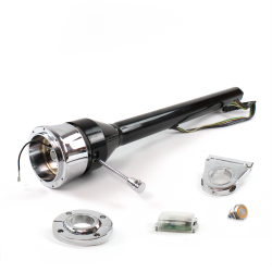 Roadster Column Black FLR MNT 3.5" Drop 9 Hole Push Button OR  - Part Number: HEXCB3XXX1359POR0