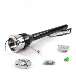 Roadster Column Black FLR MNT 2.5" Drop 9 Hole Push Button GN  - Part Number: HEXCB3XXX1259PGN0