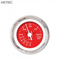 Turbo Ga. - Metric Pinstripe Rd, Wht Vintage Nedl, Chrom Trm Rings~Style Kit DIY - Part Number: GAR223ZMXMABAD