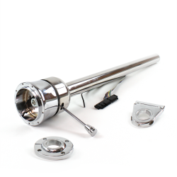 Roadster Column Stainless FLR MNT 3.5" Drop 9 Hole  - Part Number: HEXXX1359X0