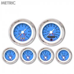 6 Ga. Set w/ebm-Metric Pinstripe Black, White Vintage Nedl, Chrom Rngs~ Kit DIY - Part Number: GAR226ZMARABAD