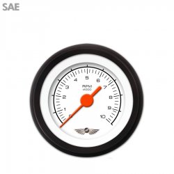 Tach Ga. w/ emblem - Comp White, Or Vintage Nedl, Black Trm Rings Style Kit DIY - Part Number: GAR228ZEAIACAH