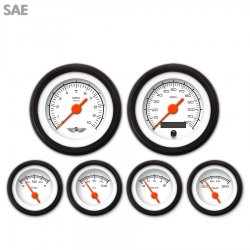 6 Ga. Set w/ emblem SAE Comp White, Or Vintage Nedl, Black Rngs~Style Kit DIY - Part Number: GAR228ZEARACAH