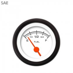 Fuel level Ga. - Comp White, Org Vintage Needles, Black Trim Ring Style Kit DIY - Part Number: GAR228ZEXKACAH
