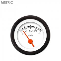 Fuel level Ga. - Comp White, Org Vintage Needles, Black Trim Ring Style Kit DIY - Part Number: GAR228ZMXKACAH