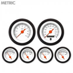 6 Ga. Set - Metric Comp Wht, Org Vintage Needles, Black Trim Rings Style Kit DIY - Part Number: GAR228ZMXRACAH