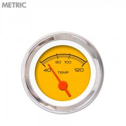 H2O Temp Ga. - Metric Comp Yellow, Or Vintage Nedl, Chrom Trm Rings~Style Kit - Part Number: GAR231ZMXLABAH