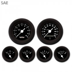 6 Ga. Set w/ emblem SAE Marker Black, White Vintage Nedl, Black Rngs~ Kit DIY - Part Number: GAR233ZEARACAD