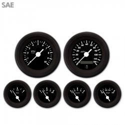 6 Ga. Set SAE Marker Black, White Vintage Needles, Black Rings Style Kit DIY - Part Number: GAR233ZEXRACAD