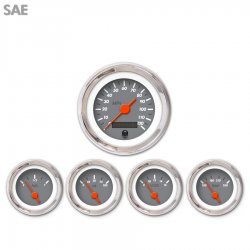5 Ga. Set - SAE Marker Grey, Or Vintage Nedl, Chrome Trm Rings Style Kit DIY - Part Number: GAR234ZEXQABAH