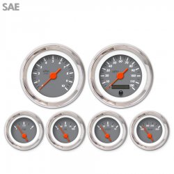 6 Ga. Set - SAE Marker Grey, Or Vintage Nedl, Chrome Trm Rings Style Kit DIY - Part Number: GAR234ZEXRABAH