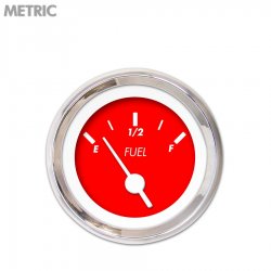 Fuel level Ga. - Marker Rd, Wht Vintage Nedl, Chrome Trm Rings Style Kit DIY - Part Number: GAR235ZMXKABAD