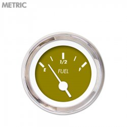 Fuel level Ga. - Marker Gn, Wht Vintage Nedl, Chrome Trm Rings Style Kit DIY - Part Number: GAR236ZMXKABAD
