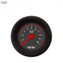 Tach Ga. w/ emblem Omega Black, Rd Mod Needles, Black Trim Rings Style Kit DIY - Part Number: GAR240ZEAIACCE