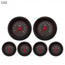 6 Ga. Set - SAE Omega Black, Rd Mod Needles, Black Trim Rings Style Kit DIY - Part Number: GAR240ZEXRACCE