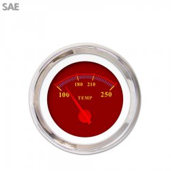 Water Temp Ga. - SAE Omega Rd, Rd Mod Needles, Chrome Trm Rings Style Kit DIY - Part Number: GAR242ZEXLABCE