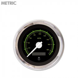 Speedo Ga. - Metric VX Black, Wht Mod Needles, Chrome Trim Rings Style Kit DIY - Part Number: GAR245ZMXHABCD