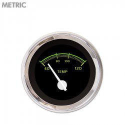 Water Temp Ga. - Metric VX Black, Wht Mod Nedl, Chrome Trm Rings Style Kit DIY - Part Number: GAR245ZMXLABCD