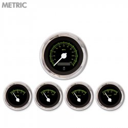 5 Ga. Set - Metric VX Black, White Mod Needles, Chrome Trim Rings Style Kit DIY - Part Number: GAR245ZMXQABCD
