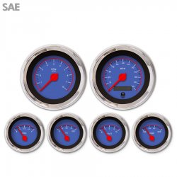 6 Ga. Set - SAE VX Black, Rd Mod Needles, Chrome Trim Rings Style Kit DIY - Part Number: GAR246ZEXRABCE