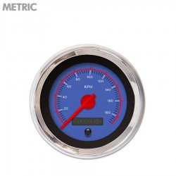 Speedo Ga. - Metric VX Black, Rd Mod Needles, Chrome Trim Rings Style Kit DIY - Part Number: GAR246ZMXHABCE