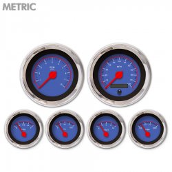 6 Ga. Set - Metric VX Black, Rd Mod Needles, Chrome Trim Rings Style Kit DIY - Part Number: GAR246ZMXRABCE