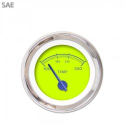 Water Temp Ga. - SAE VX Gn, Black Mod Needles, Chrome Trim Rings Style Kit DIY - Part Number: GAR247ZEXLABCF