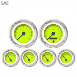 6 Ga. Set - SAE VX Gn, Black Mod Needles, Chrome Trim Rings Style Kit DIY - Part Number: GAR247ZEXRABCF