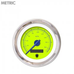 Speedo Ga. - Metric VX Gn, Black Mod Needles, Chrome Trim Rings Style Kit DIY - Part Number: GAR247ZMXHABCF